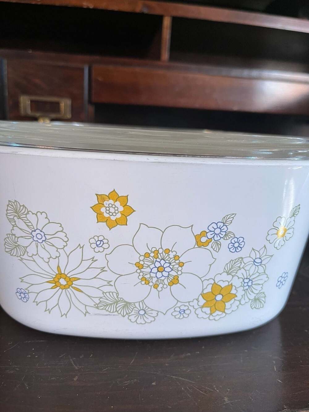 CorningWare A-3-B 3 Quart Casserole Dish with Lid, Wildflower Pattern - Picture 3 of 5